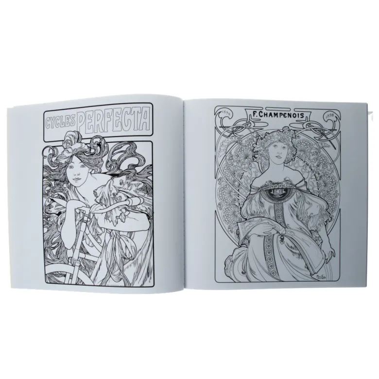 Alphonse Mucha Coloring Book