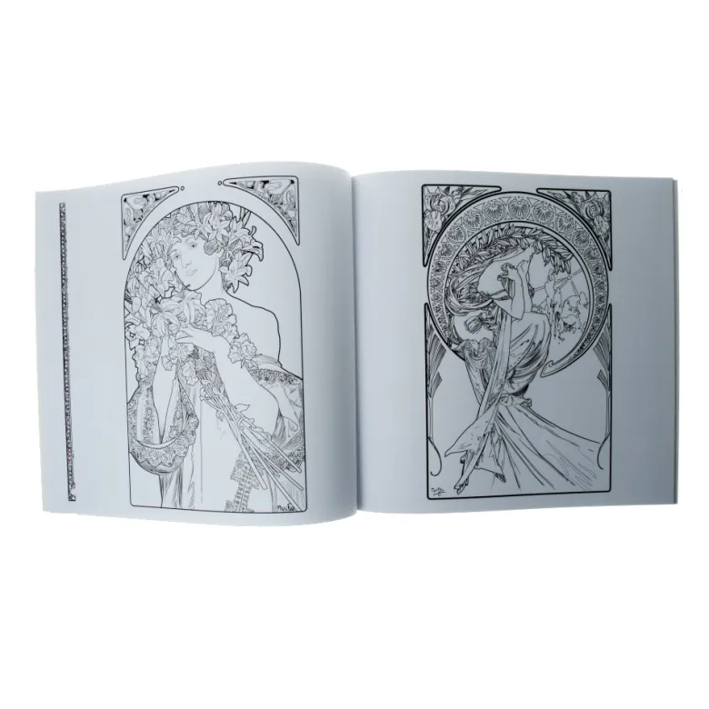 Alphonse Mucha Coloring Book