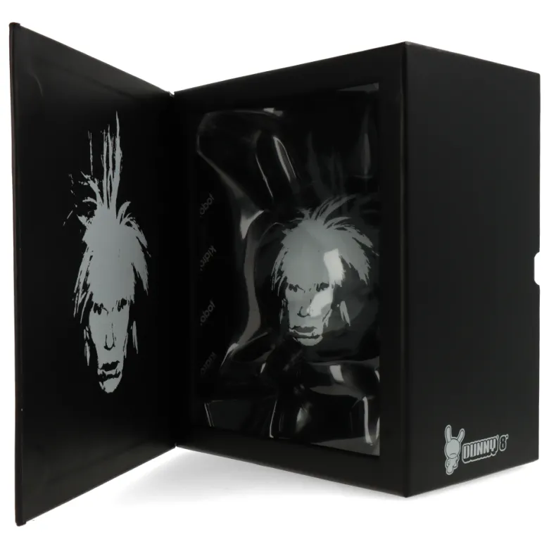 Andy Warhol Fright Wig Self-Portrait 8" Masterpiece Dunny - Monochrome Edition