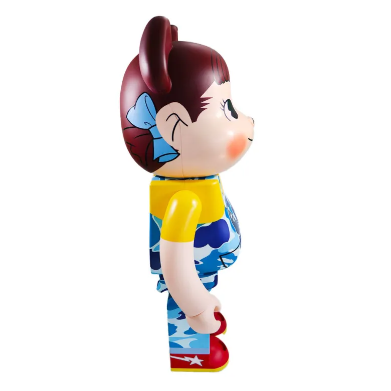1000% Bearbrick BAPE × Pekochan (Blue)