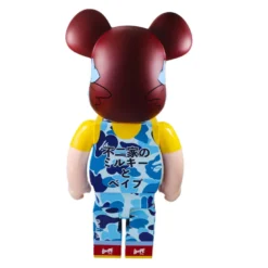 1000% Bearbrick BAPE × Pekochan (Blue)