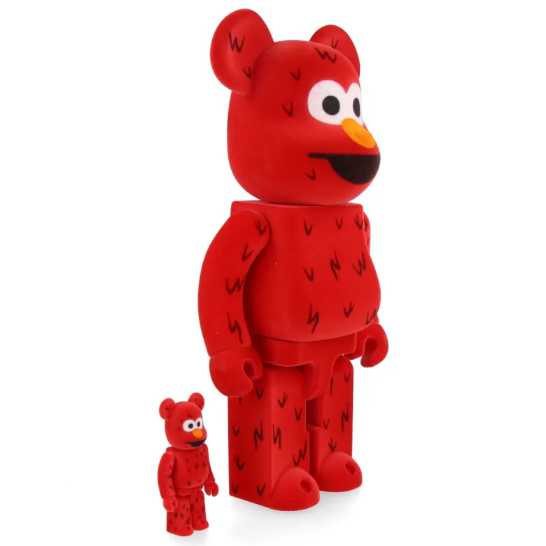 400% + 100% Bearbrick Elmo Flocky Ver.