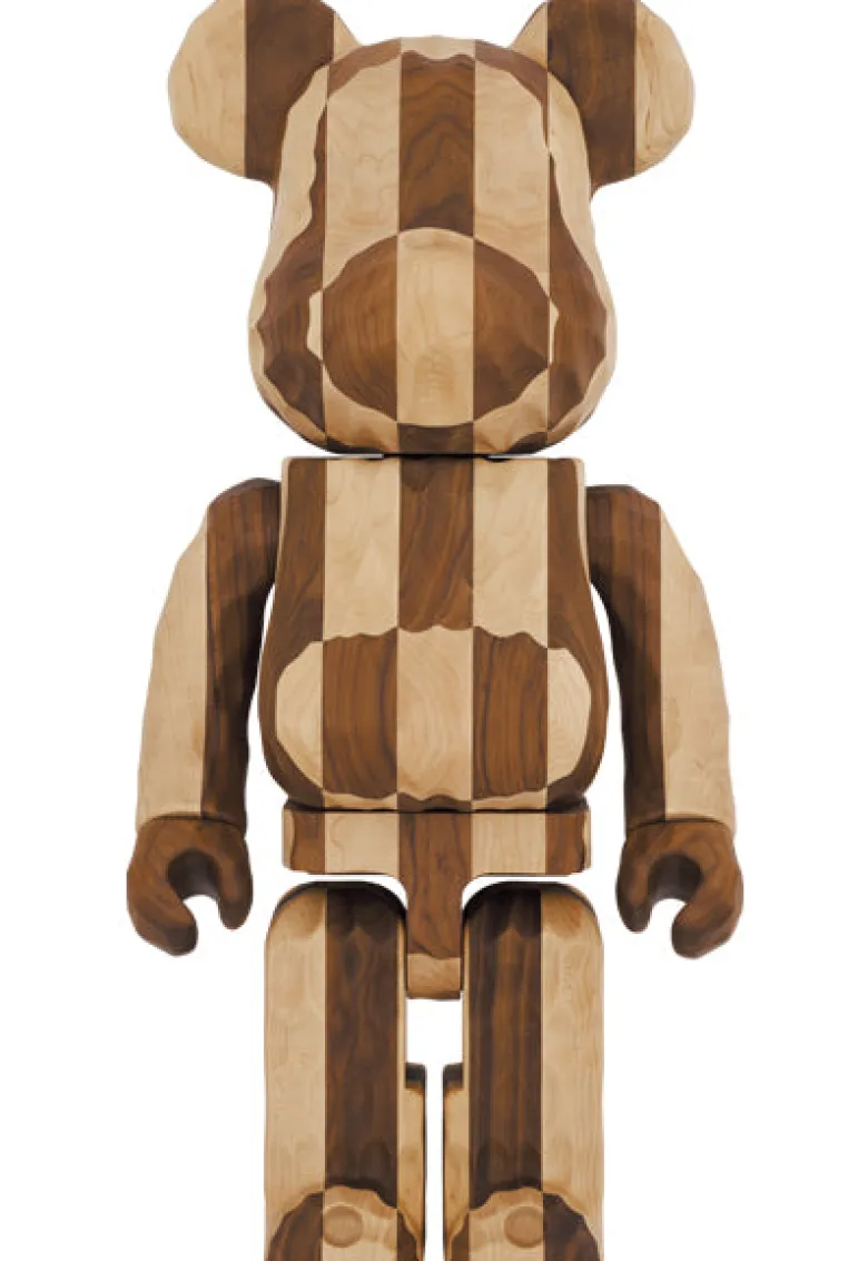 Bearbrick Karimoku Fragment Design 1000% Carved Wooden - Longitudinal Chess 1000%