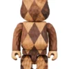 400% Bearbrick Karimoku Fragment Design Carved Wooden Lattice Pattern
