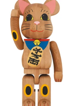 1000% Bearbrick Karimoku Maneki Neko (blue)