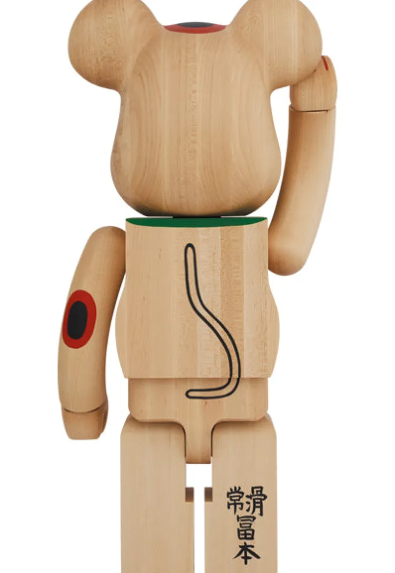 1000% Bearbrick Karimoku Maneki Neko (red)
