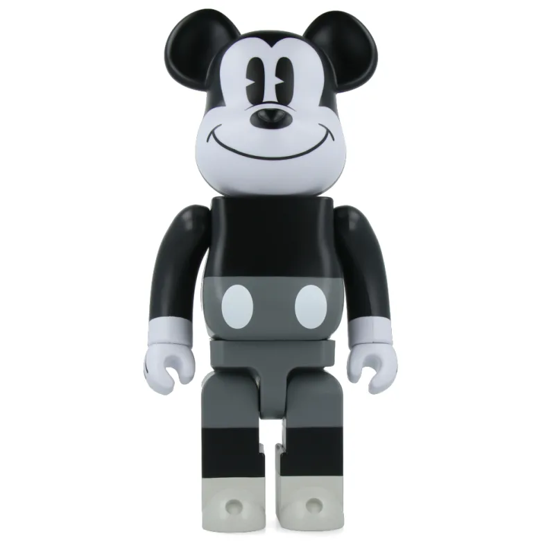 400% Bearbrick Mickey Mouse Black & White - Mickey Mouse & Friends