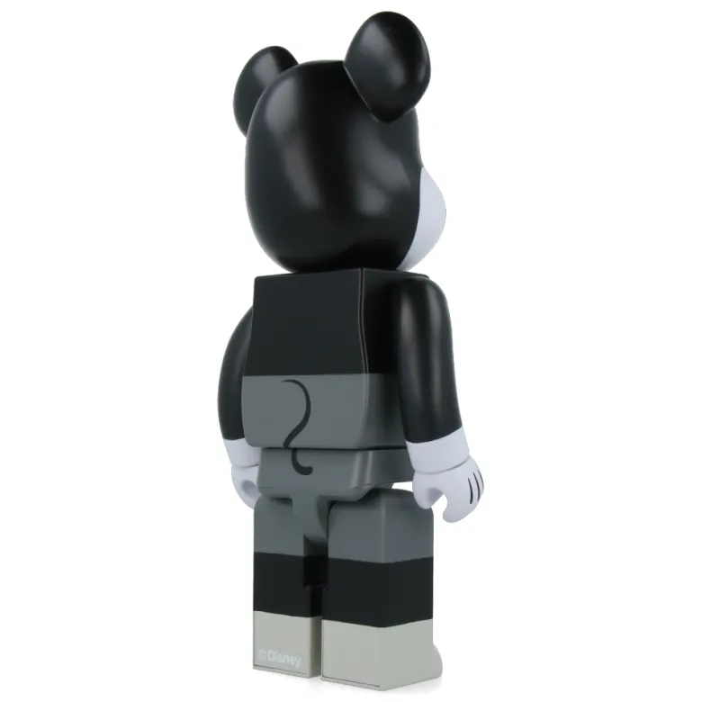 400% Bearbrick Mickey Mouse Black & White - Mickey Mouse & Friends