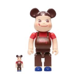 400% + 100% Bearbrick Pekochan Chocolate Milky