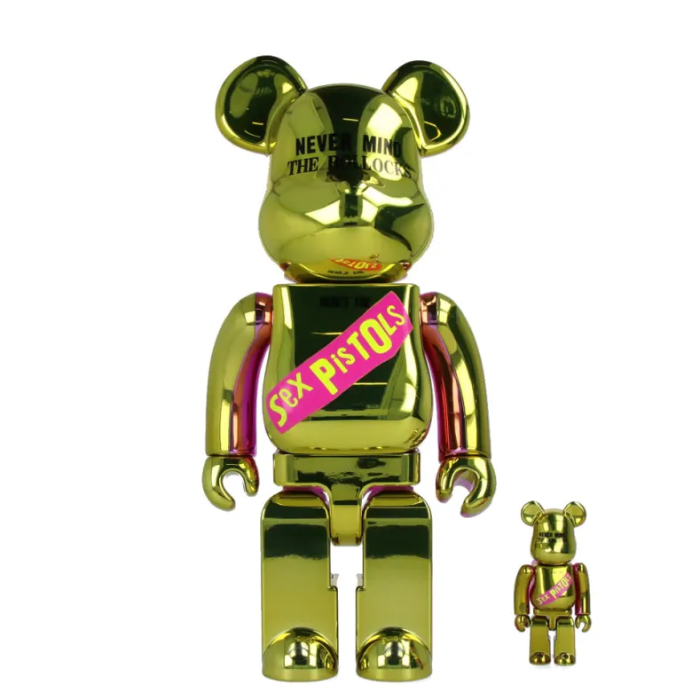 400% + 100% Bearbrick Sex Pistols - Never Mind the Bollocks - Chrome Ver.