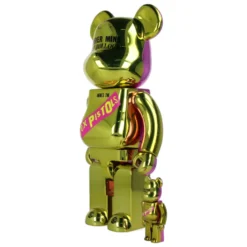 400% + 100% Bearbrick Sex Pistols - Never Mind the Bollocks - Chrome Ver.
