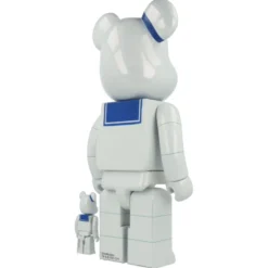 400% + 100% Bearbrick Stay Puft Marshmallow Man White Chrome (SOS Fantômes)