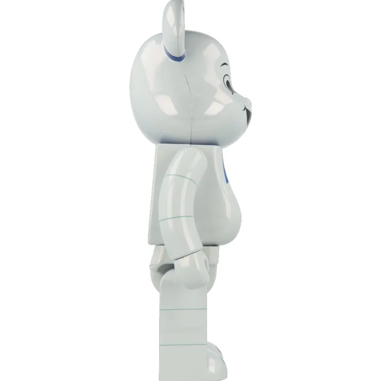 400% + 100% Bearbrick Stay Puft Marshmallow Man White Chrome (SOS Fantômes)