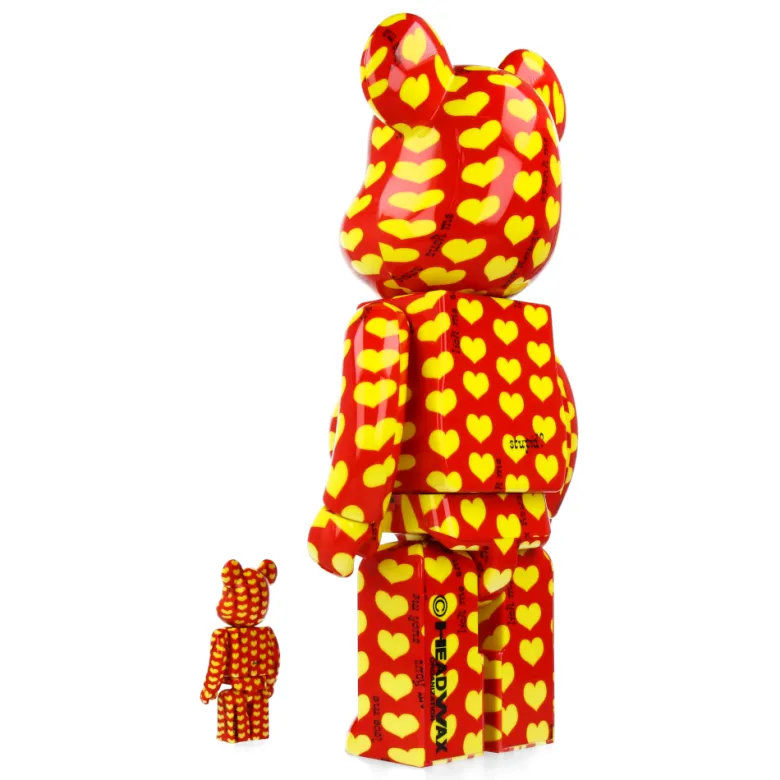 400% + 100% Bearbrick Yellow Heart Reverse Ver.