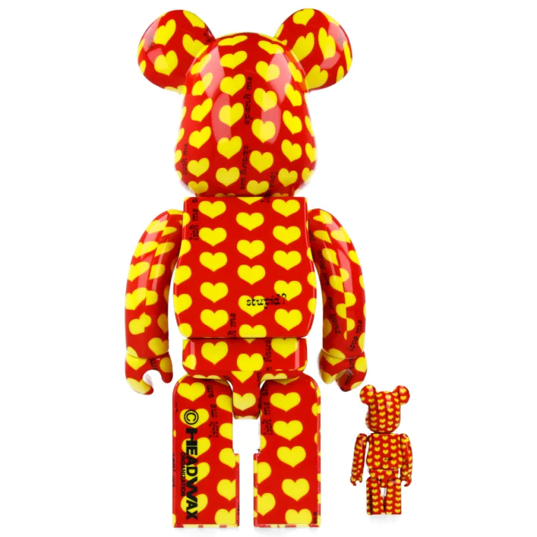 400% + 100% Bearbrick Yellow Heart Reverse Ver.