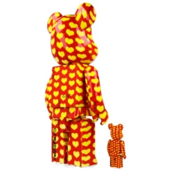 400% + 100% Bearbrick Yellow Heart Reverse Ver.