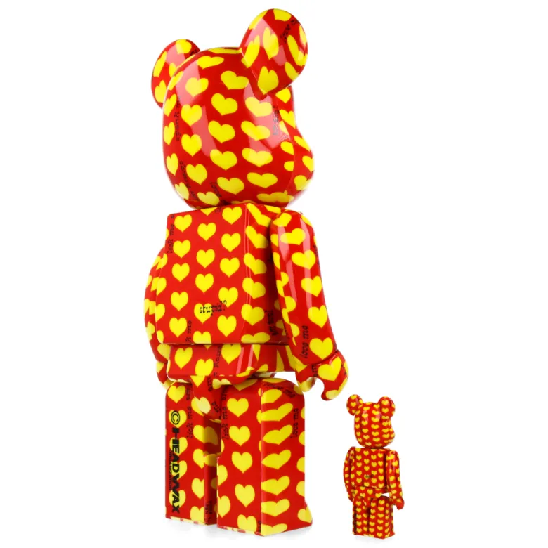 400% + 100% Bearbrick Yellow Heart Reverse Ver.