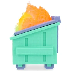 8-Bit Dumpster Fire Vinyl Figure
