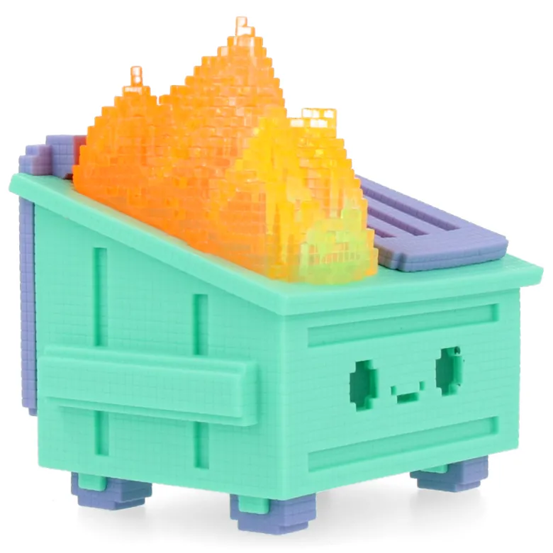 8-Bit Dumpster Fire Vinyl Figure