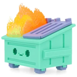 8-Bit Dumpster Fire Vinyl Figure