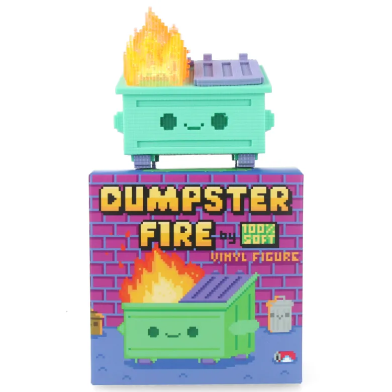 8-Bit Dumpster Fire Vinyl Figure
