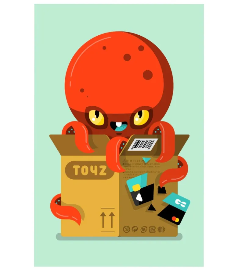 Bunka - Squid Toy Print