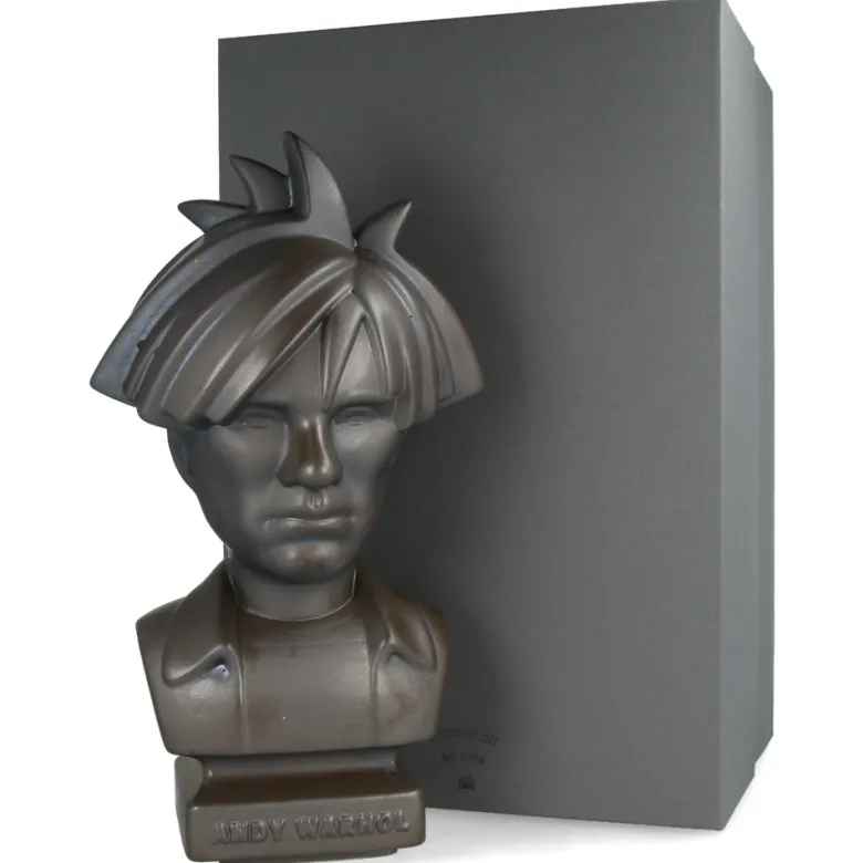 CERAMICK Andy Warhol Bust 80s ASH GOLD