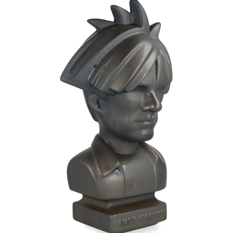 CERAMICK Andy Warhol Bust 80s ASH GOLD