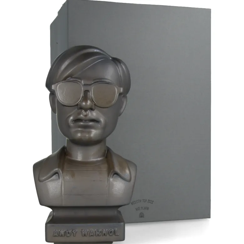 CERAMICK Andy Warhol Bust 60s ASH GOLD