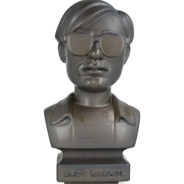 CERAMICK Andy Warhol Bust 60s ASH GOLD