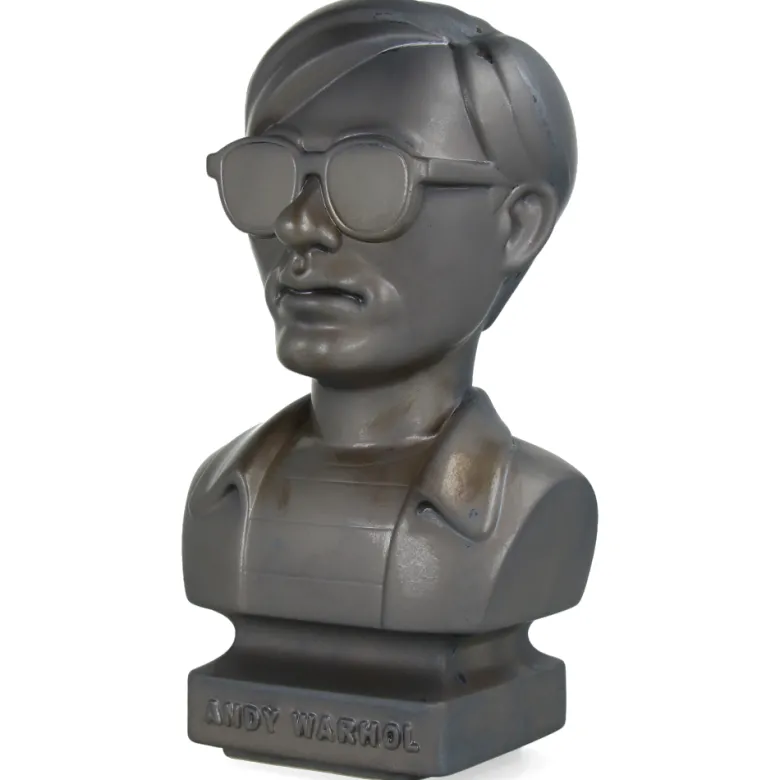 CERAMICK Andy Warhol Bust 60s ASH GOLD