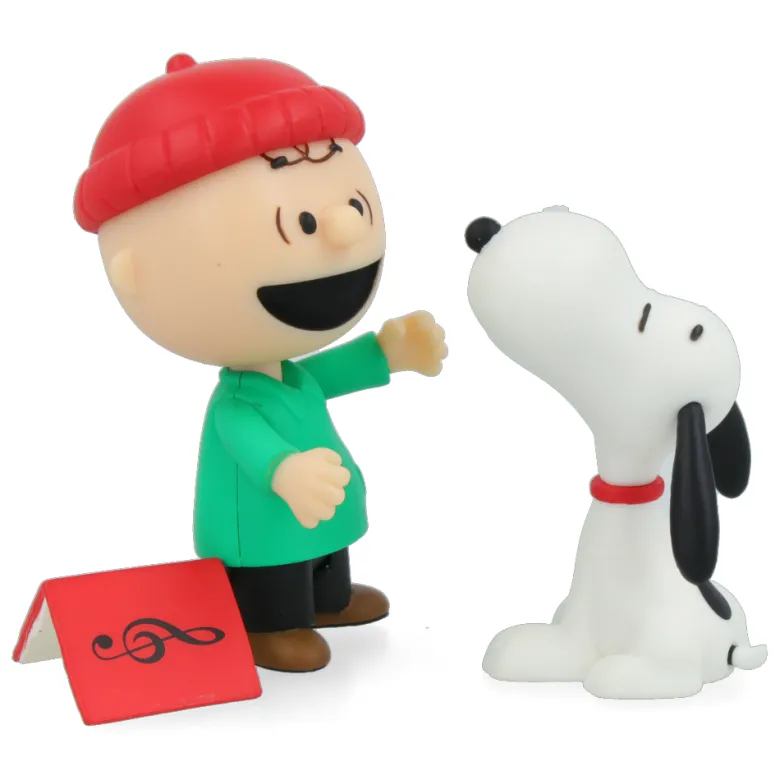 Charlie Brown and Snoopy (Caroling) - ReAction Figures Holiday Box Set
