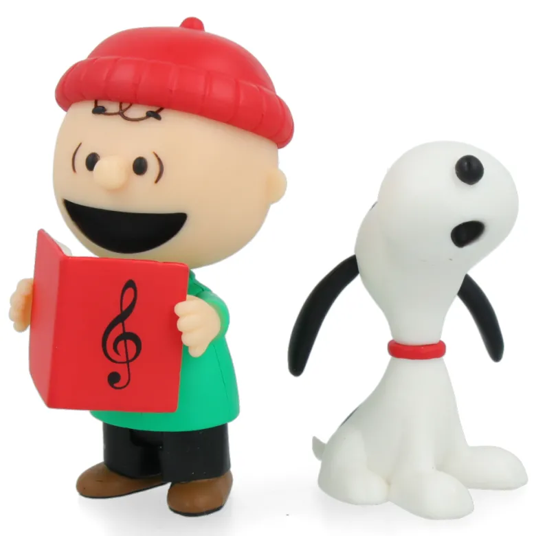 Charlie Brown and Snoopy (Caroling) - ReAction Figures Holiday Box Set