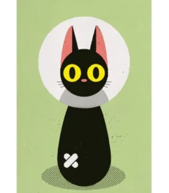Komboh - Bandage Cat Giclee Print