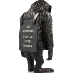 Monkey Sign Bronze Statue 2 - Banksy X Medicom Toy