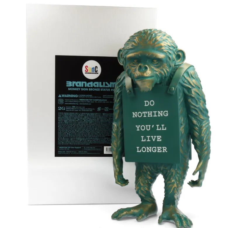 Monkey Sign Bronze Statue - Banksy X Medicom Toy