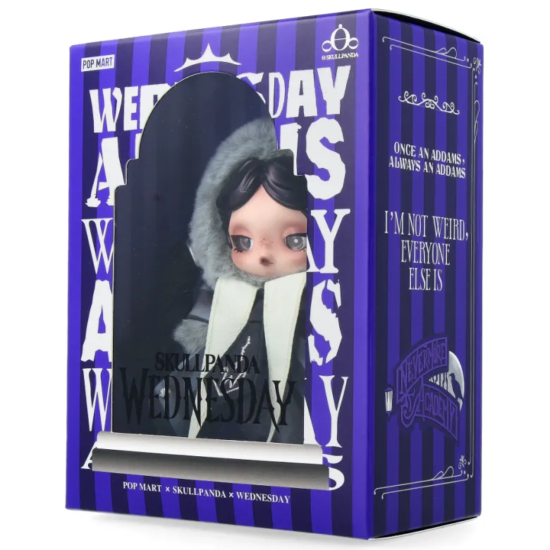 Skullpanda x Wednesday Collectible Plush Figurine