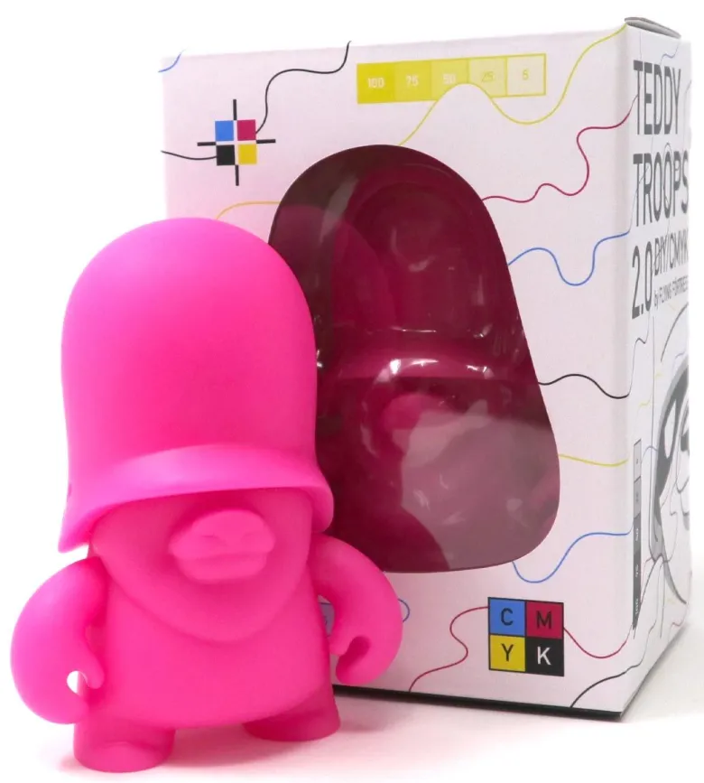 4" Teddy Troops 2.0 DIY/CMYK - Magenta
